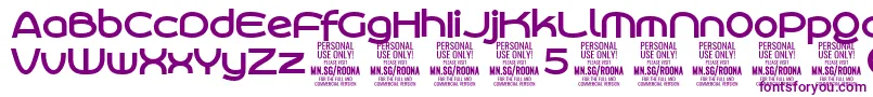 Шрифт RoonasansboPersonalUse – фиолетовые шрифты