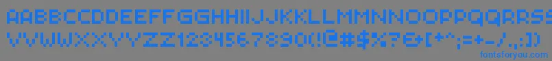 Pxlplz Font – Blue Fonts on Gray Background