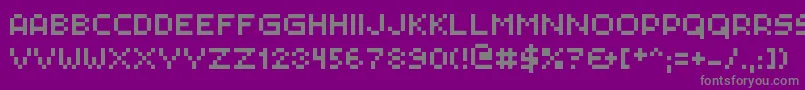 Czcionka Pxlplz – szare czcionki na fioletowym tle