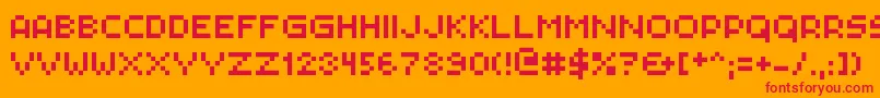 Pxlplz Font – Red Fonts on Orange Background