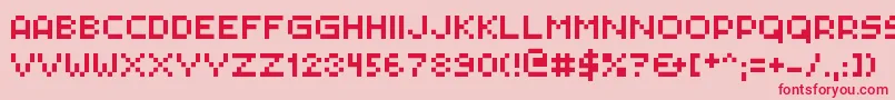 Pxlplz Font – Red Fonts on Pink Background