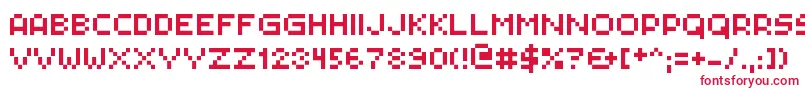 Pxlplz Font – Red Fonts on White Background