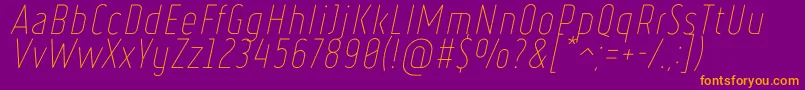 RulerThinItalic Font – Orange Fonts on Purple Background