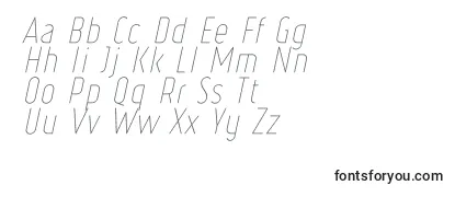 RulerThinItalic Font