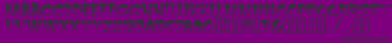 Burnt Font – Black Fonts on Purple Background