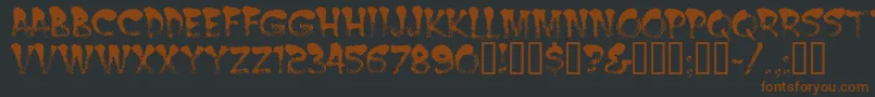 Burnt-fontti – ruskeat fontit mustalla taustalla