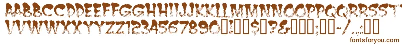 Burnt Font – Brown Fonts on White Background