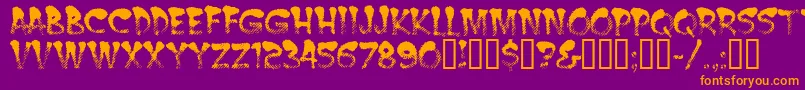 Burnt Font – Orange Fonts on Purple Background