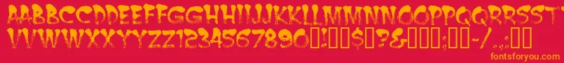 Burnt Font – Orange Fonts on Red Background