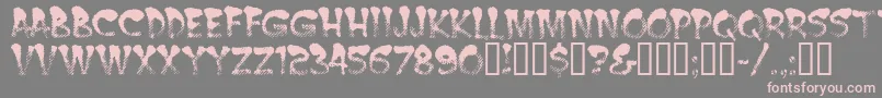 Burnt Font – Pink Fonts on Gray Background