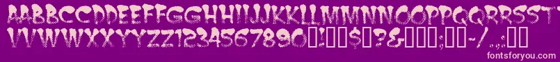 Burnt Font – Pink Fonts on Purple Background