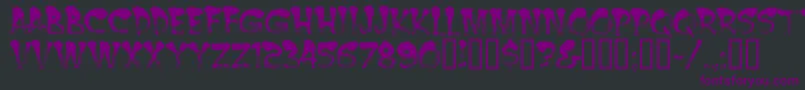 Burnt Font – Purple Fonts on Black Background