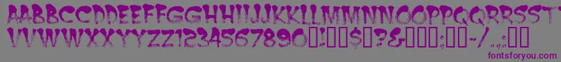 Burnt Font – Purple Fonts on Gray Background