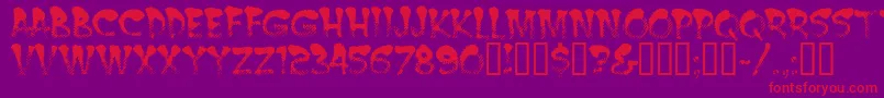 Burnt Font – Red Fonts on Purple Background