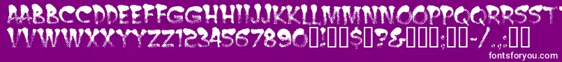 Burnt Font – White Fonts on Purple Background