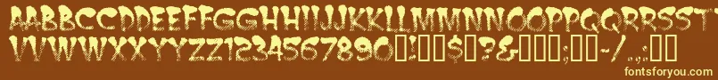 Burnt Font – Yellow Fonts on Brown Background