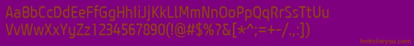 Шрифт CoreSansM47CnRegular – коричневые шрифты на фиолетовом фоне