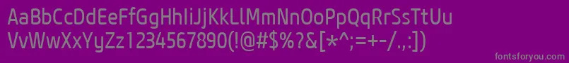 Шрифт CoreSansM47CnRegular – серые шрифты на фиолетовом фоне