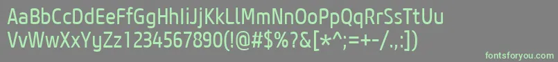 Fonte CoreSansM47CnRegular – fontes verdes em um fundo cinza