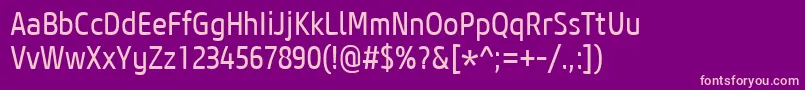 Шрифт CoreSansM47CnRegular – розовые шрифты на фиолетовом фоне