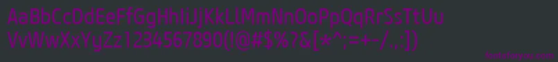 CoreSansM47CnRegular-fontti – violetit fontit mustalla taustalla