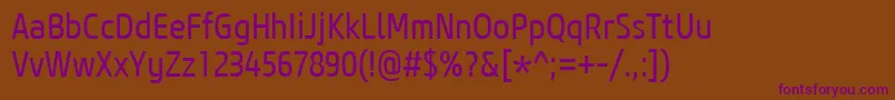 Шрифт CoreSansM47CnRegular – фиолетовые шрифты на коричневом фоне