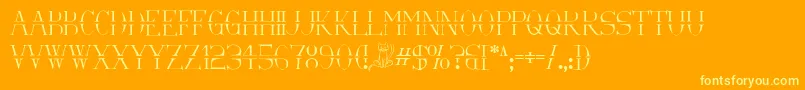 VisAVis Font – Yellow Fonts on Orange Background