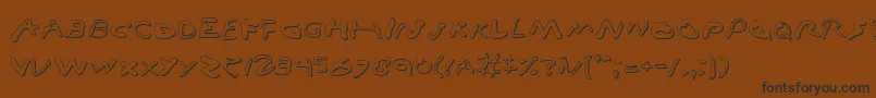 Vamp3D Font – Black Fonts on Brown Background