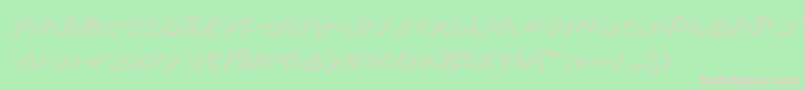 Vamp3D-Schriftart – Rosa Schriften auf grünem Hintergrund