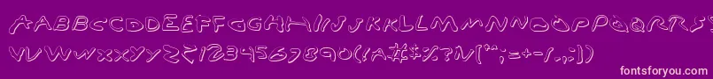 Vamp3D-Schriftart – Rosa Schriften auf violettem Hintergrund