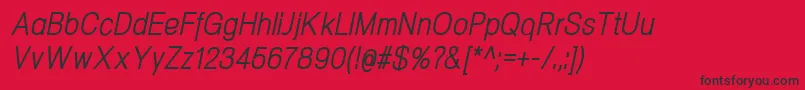 フォントNeogramItaliccnd – 赤い背景に黒い文字