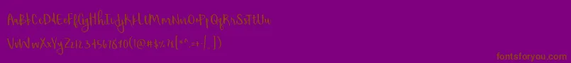 BmdShorthalt Font – Brown Fonts on Purple Background