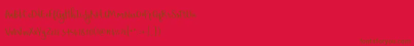BmdShorthalt Font – Brown Fonts on Red Background