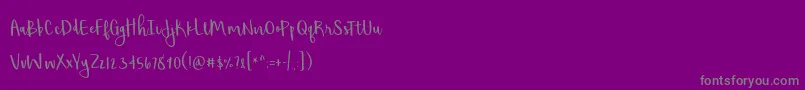 BmdShorthalt Font – Gray Fonts on Purple Background