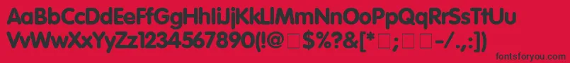 VagRoundedBlack Font – Black Fonts on Red Background