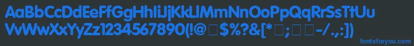 VagRoundedBlack Font – Blue Fonts on Black Background
