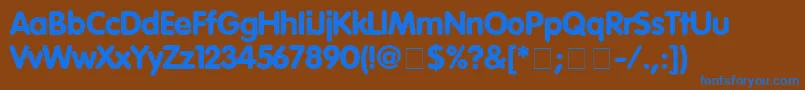 VagRoundedBlack Font – Blue Fonts on Brown Background