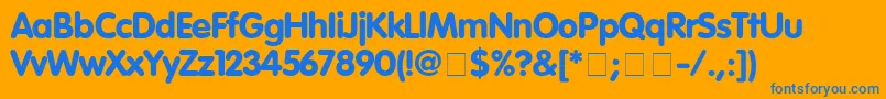 VagRoundedBlack Font – Blue Fonts on Orange Background