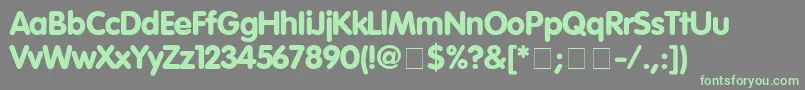 VagRoundedBlack Font – Green Fonts on Gray Background
