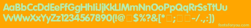 VagRoundedBlack Font – Green Fonts on Orange Background