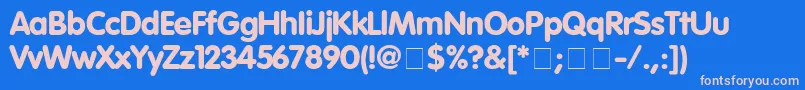 VagRoundedBlack Font – Pink Fonts on Blue Background