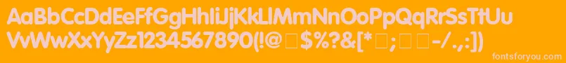VagRoundedBlack Font – Pink Fonts on Orange Background