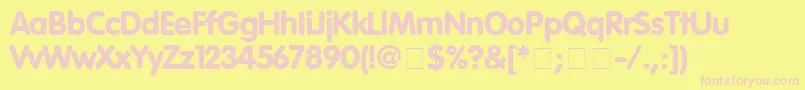 VagRoundedBlack Font – Pink Fonts on Yellow Background