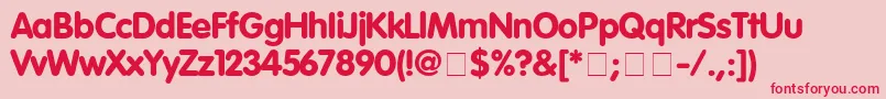 VagRoundedBlack Font – Red Fonts on Pink Background