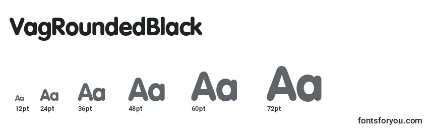 VagRoundedBlack Font Sizes