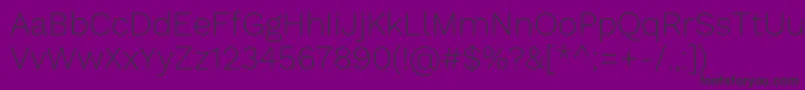 WorksansExtralight Font – Black Fonts on Purple Background