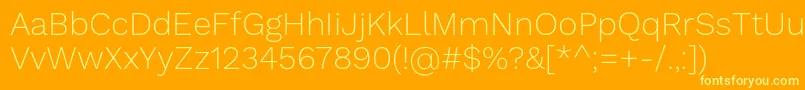 WorksansExtralightフォントについての詳細 フォントWorksansExtralight – オレンジの背景に黄色の文字