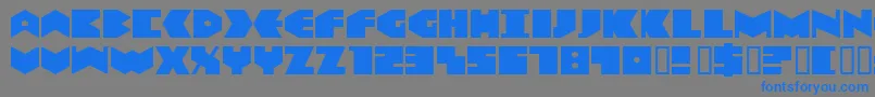 Data Font – Blue Fonts on Gray Background