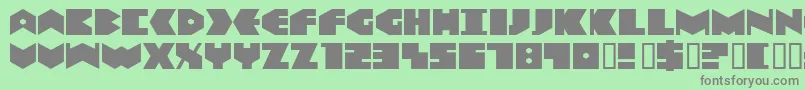 Data Font – Gray Fonts on Green Background