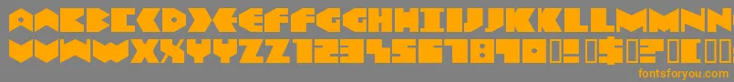 Data Font – Orange Fonts on Gray Background